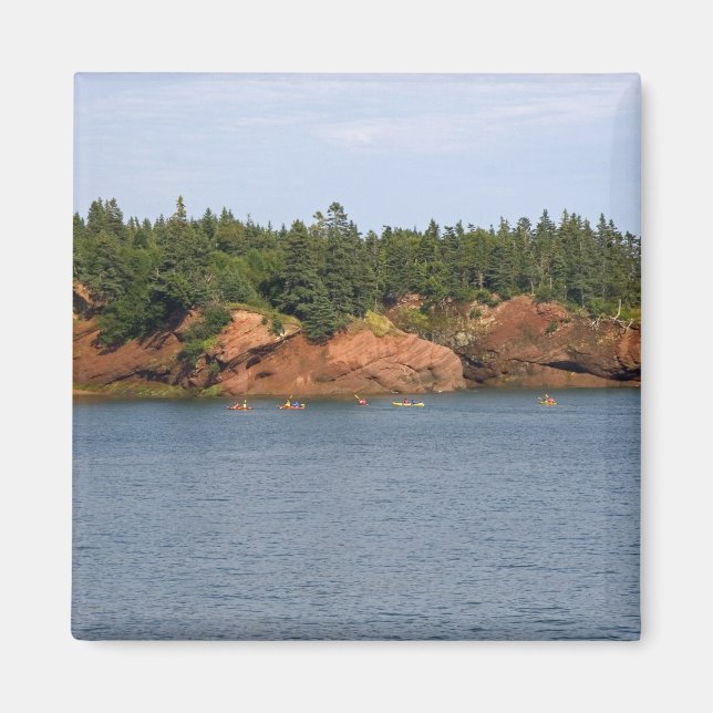 People sea kayaking in the Bay of Fundy at St. Magnet (Front)