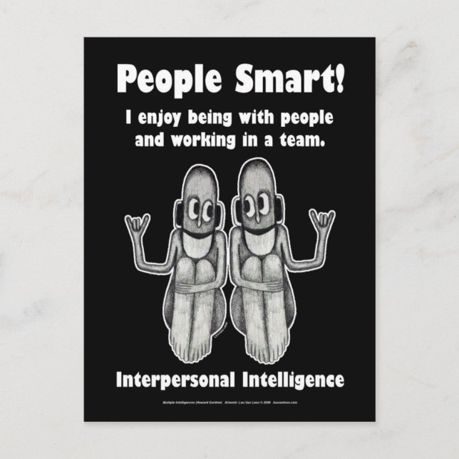 People Smart - Blank Postcard (Front)