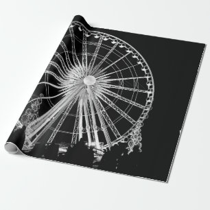 PEOPLE STANDING NEAR FERRIS WHEEL WRAPPING PAPER