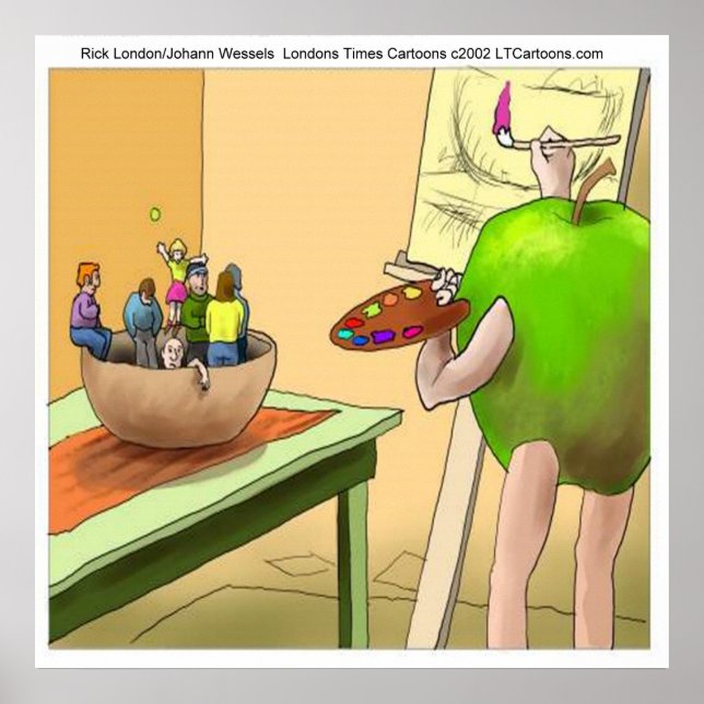 People Still Life Funny Cartoon Poster (Front)