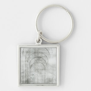 People under an Arch Key Ring