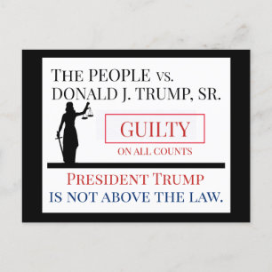 People versus Trump Guilty Verdict Postcard