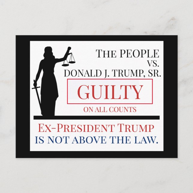 People versus Trump Guilty Verdict Postcard (Front)