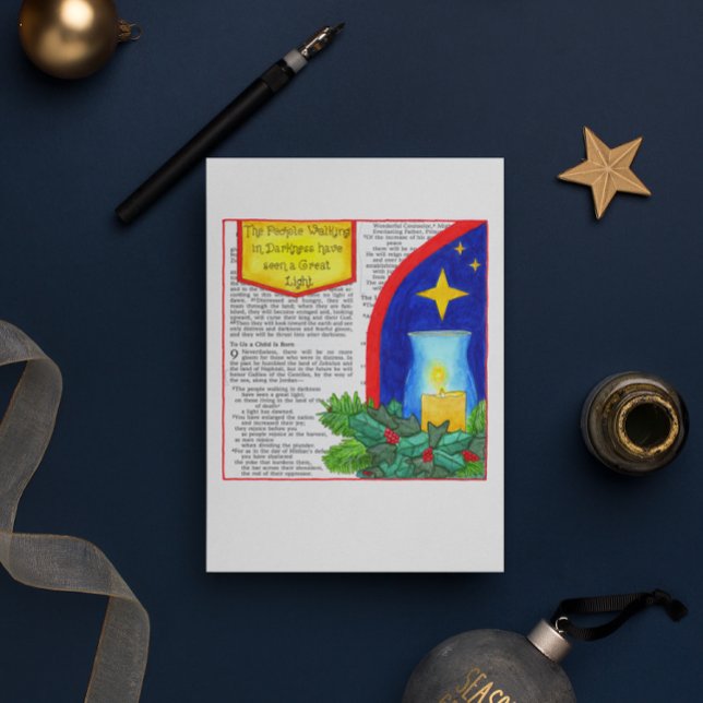 People Walking in Darkness Custom Christmas Card (Creator Uploaded)