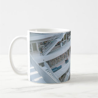 PEOPLE WALKING INSIDE LIBRARY COFFEE MUG