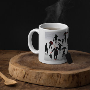 People With Umbrellas Coffee Mug