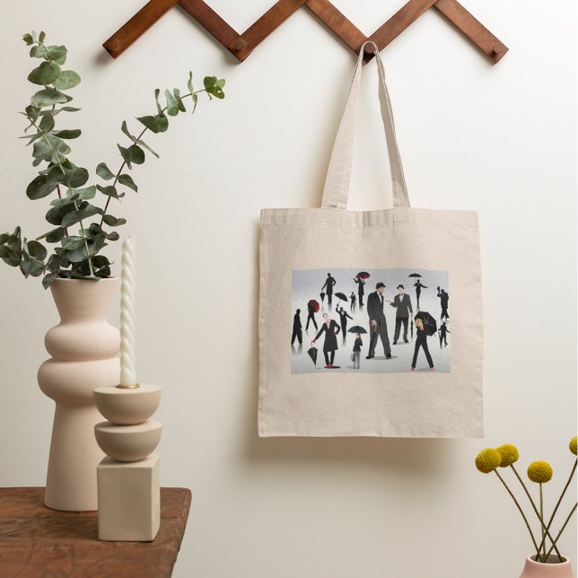 People With Umbrellas Tote Bag (Creator Uploaded)