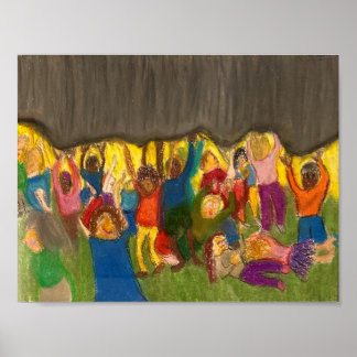 People Working Together to Lift Oppression Poster