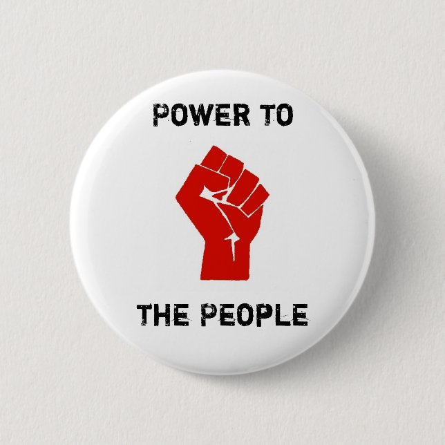 PeoplePower 6 Cm Round Badge (Front)