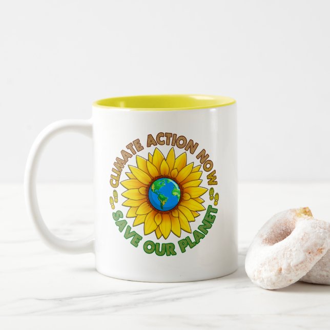 People's Climate March for Justice Coffee Cup Mug (With Donut)