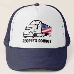 People's Convoy 2022 I Support Truckers American Trucker Hat