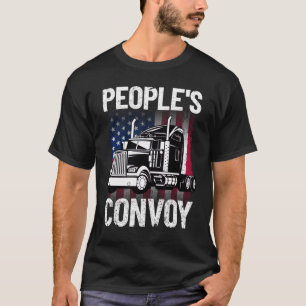 People's Convoy Freedom 2022 American Trucker T-Shirt