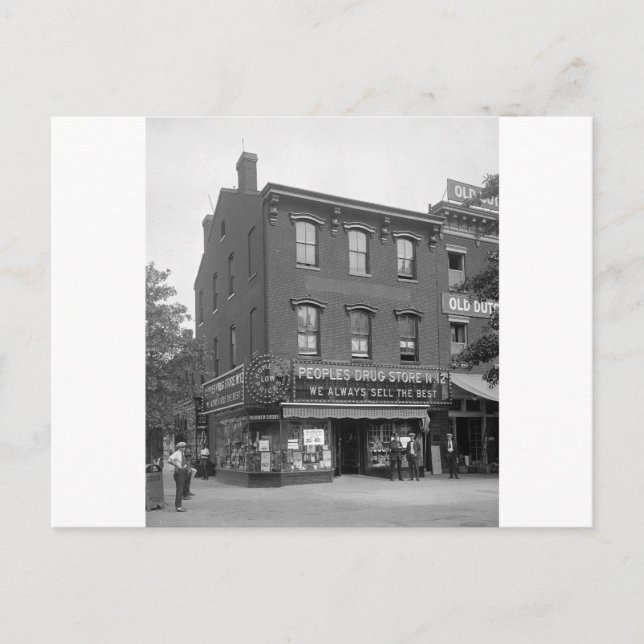 Peoples Drug Store, 1921 Postcard (Front)