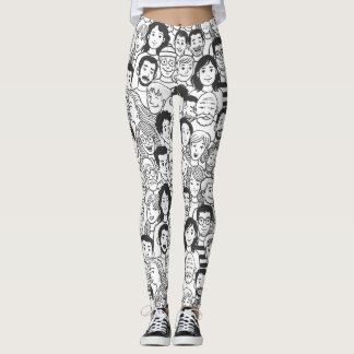 People's faces leggings