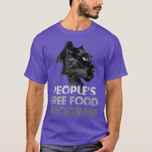 People's Free Food Program  Black Cat Lover Gift  T-Shirt