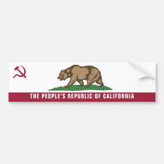 People's Republic Of California Bumper Sticker