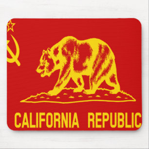 People's Republic of California Red Communist Flag Mouse Mat