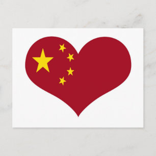 People's Republic of China flag Postcard