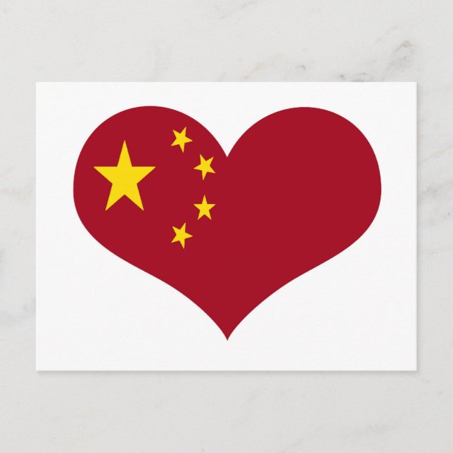 People's Republic of China flag Postcard (Front)