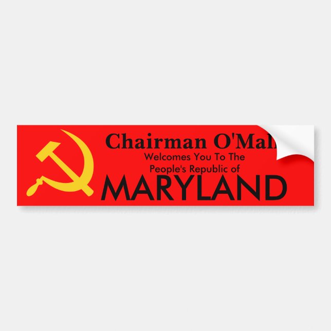 Peopls Republic Of Maryland Bumper Sticker (Front)