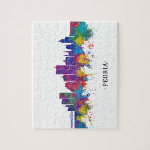 Peoria Illinois Skyline Jigsaw Puzzle
