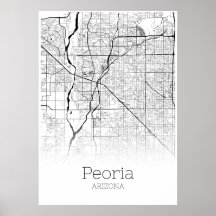 Peoria Map - Arizona - City Map Poster