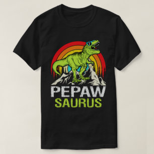 Pepawsaurus Dinosaur Grandpa Saurus Father's Day T-Shirt