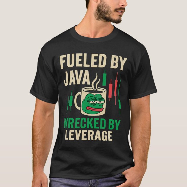 Pepe Leverage Coffee Crypto Shirt (Front)