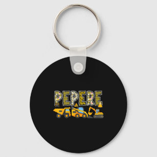 Pepere construction excavator kids matching family key ring