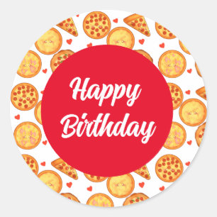 Peperroni ,Cheese And Margherita Pizza Classic Round Sticker
