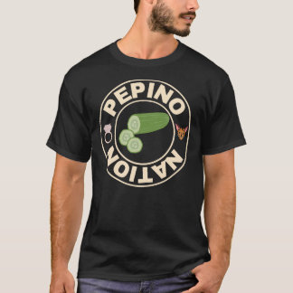 Pepino Nation Round Logo - Cat + Ring, Transparent T-Shirt
