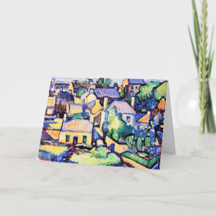 Peploe - Ile de Brehat, cityscape painting, Card