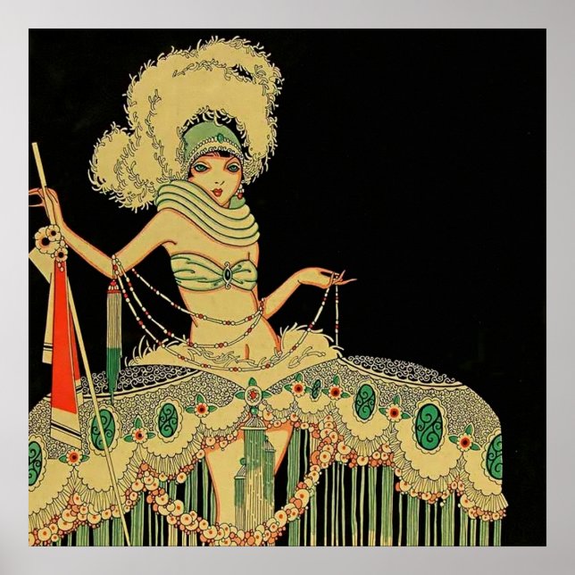 “Peplum Costume” 1926 Magazine Cover by J Carlos Poster (Front)