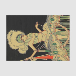 “Peplum Costume” 1926 Magazine Cover by J Carlos Tissue Paper