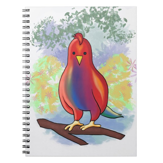 Pepo parrot cartoon on spiral notebook (Front)