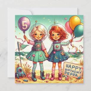 PEPPA ~ 5 YEARS ~ Birthday Card ~