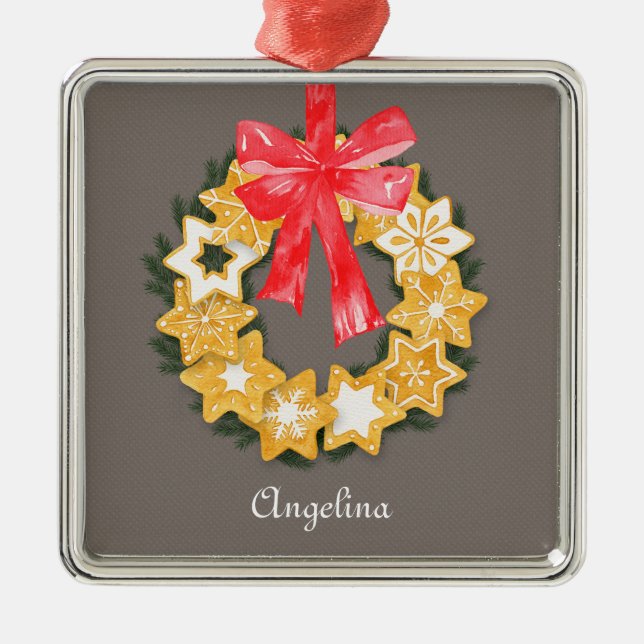 Pepparkakor Christmas Metal Tree Decoration (Front)