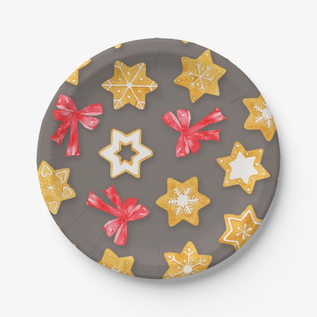 Pepparkakor Christmas Paper Plate (Front)