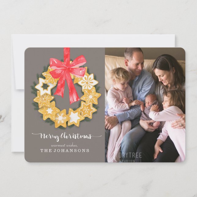 Pepparkakor Christmas Photo Holiday Card (Front)