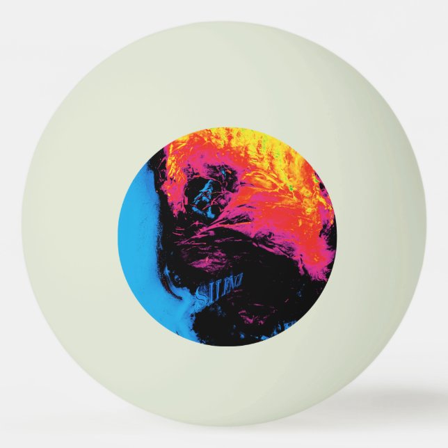 pepper and plastic silenced ping pong ball (Front)
