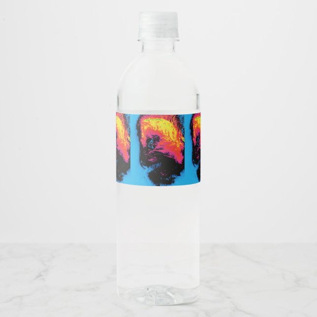 pepper and plastic silenced water bottle label (Front)