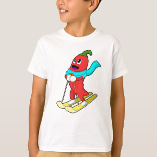 Pepper as Skier with Ski T-Shirt