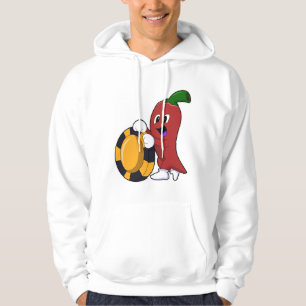Pepper at Poker with Poker chips Hoodie