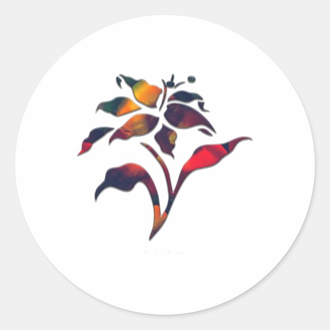 Pepper Flowers Three Sticker  (Front)