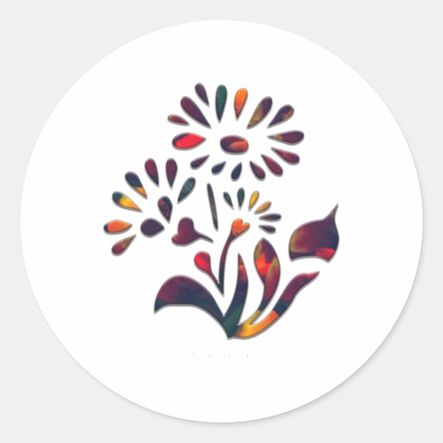 Pepper Flowers Two Sticker  (Front)