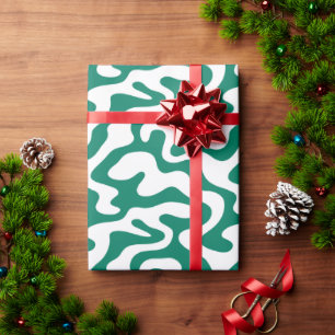 Pepper Green abstract liquid pattern Wrapping Paper