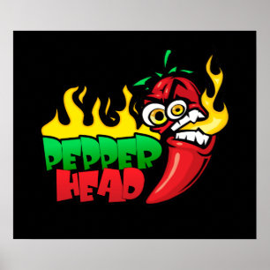 Pepper Head $24.95 Vector Art Wall Poster