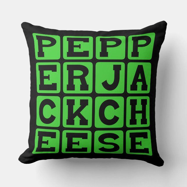 Pepper Jack Cheese, Spicy Cheese Cushion (Front)