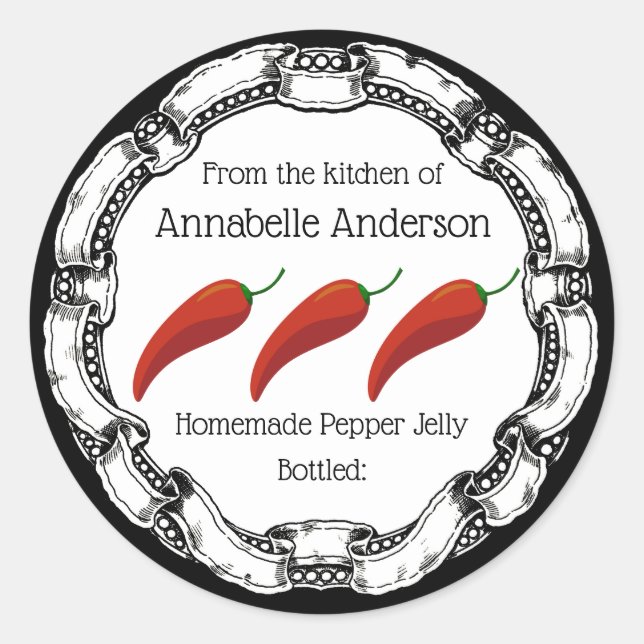 Pepper Jelly Label Personalise (Front)