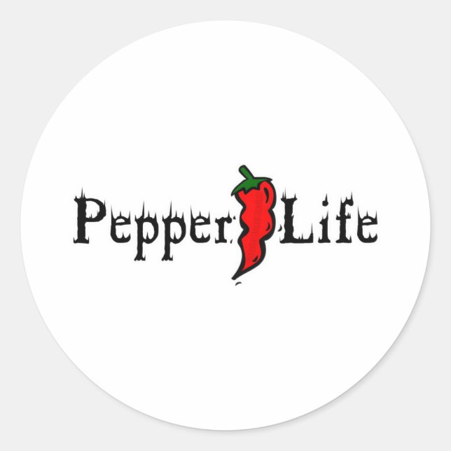 Pepper Life Classic Round Sticker (Front)